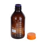 4 Amber Borosilicate 1000 mL Graduated Lab Bottles
