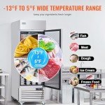 VEVOR 19.32 Cu.ft Stainless Steel Upright Freezer