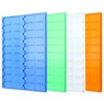 QWORK Stackable Microscope Slide Tray Set - 4 Pack