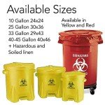 Biohazard Waste Bags - 40-45 Gallon, Red
