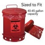 Biohazard Waste Bags - 40-45 Gallon, Red