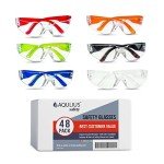 Aqulius 48 Pack Safety Glasses - Clear Protection