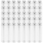 40 PCS Clear Plastic Test Tubes with Caps