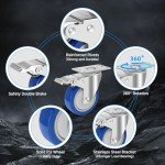 4-Inch Stainless Steel Caster Wheels with Brake