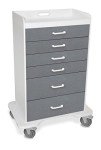 TrippNT White HDPE Cart with 6 Locking Drawers