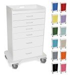TrippNT White HDPE Cart with 6 Locking Drawers