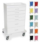 TrippNT White HDPE Cart with 6 Locking Drawers