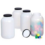 Hudson 1 Gallon Wide Mouth Plastic Jars - 4 Pack