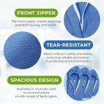 Blue Disposable Coveralls with Hood - Pack of 5