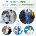 Blue Disposable Coveralls with Hood - Pack of 5