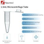 1.5ml Sterile Microcentrifuge Tubes with Caps - 500 Pack