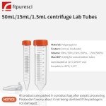 1.5ml Sterile Microcentrifuge Tubes with Caps - 500 Pack