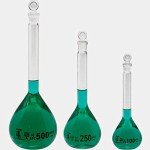 3-Piece Volumetric Flask Set - Class A, Boro Glass