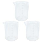 Waziaqoc 3-Pack 1000ml Plastic Graduated Beakers