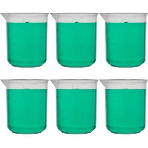 500ml Low Form Plastic Beakers - Pack of 6