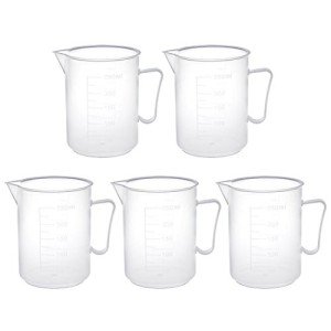 250ml Clear Plastic Measuring Cup Set - 5pcs