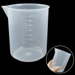 Waziaqoc 3-Pack 1000ml Plastic Graduated Beakers