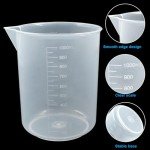 Waziaqoc 3-Pack 1000ml Plastic Graduated Beakers
