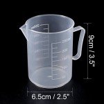 250ml Clear Plastic Measuring Cup Set - 5pcs