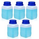 Plastic Lab Chemical Reagent Bottles - 5 Pack