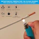 High-Temperature Mica Glass Fiber Wire, 16.4ft