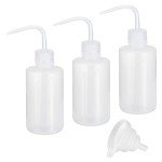 PATIKIL 250ml Plastic Wash Bottles, 3-Pack