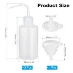 PATIKIL 250ml Plastic Wash Bottles, 3-Pack