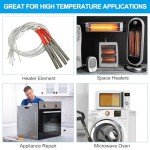 High-Temperature Mica Glass Fiber Wire, 16.4ft