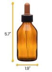 EISCO 100ml Amber Glass Dropping Bottles (6PK)