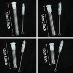 5PCS Clear Glass Test Tubes with 2 Brushes