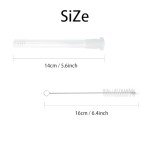 5PCS Clear Glass Test Tubes with 2 Brushes