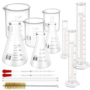 14-Piece Glass Lab Measuring Set with Tools
