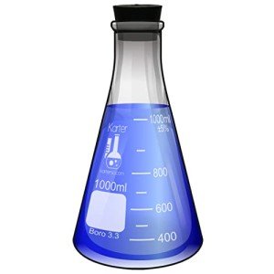 1000ml Narrow Mouth Erlenmeyer Flask with Stopper