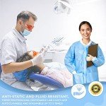 10 Pack Disposable Knee-Length Lab Coats - Blue