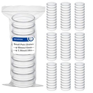 CryoKing 100 Pack Sterile Petri Dishes, 60mm