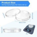 300 Pcs Sterile Petri Dishes with Lids