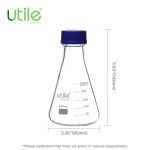 4 Pack 250ml Glass Erlenmeyer Flasks with Caps