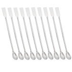 10 Pcs Stainless Steel Lab Mixing Spatulas/Scoops