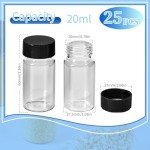 Clear Glass Sample Vials with Caps - Pack of 25
