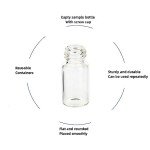 Clear Glass Sample Vials with Caps - Pack of 25