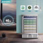 24" Built-in Beverage Refrigerator for Kitchen & Bar