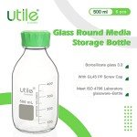 3.3 Borosilicate Glass Media Bottles with Caps