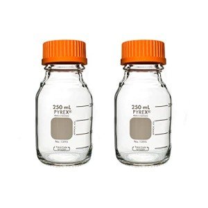 Pyrex 250mL Round Media Storage Bottles - 2 Pack
