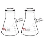 StonyLab 50ml Borosilicate Glass Filtering Flask - 2 Pack