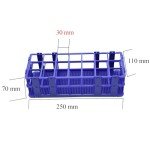Blue Detachable Test Tube Rack - 3 Pieces