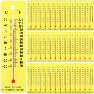 50 Pcs Analog Student Thermometers for Labs