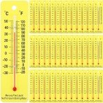 50 Pcs Analog Student Thermometers for Labs