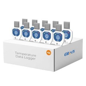 10-Pack Disposable Temperature Data Logger - 90 Days