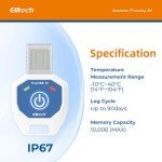 10-Pack Disposable Temperature Data Logger - 90 Days