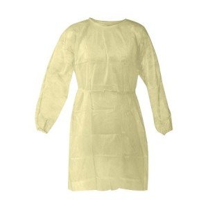 Universal Yellow Disposable Isolation Gowns - 10 Pack